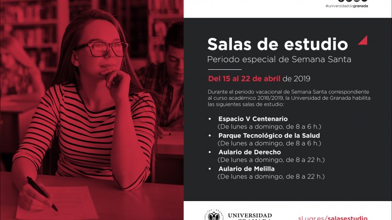 Apertura de salas de estudio nocturnas en Semana Santa en la Universidad de Granada
