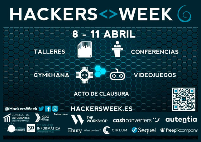 Del 8 al 11 de abril tendrá lugar en la Escuela Técnica Superior de Ingeniería Informática de la UMA la semana cultural, Hackers Week.