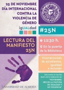 Cartel de los actos del 25N en la UAL