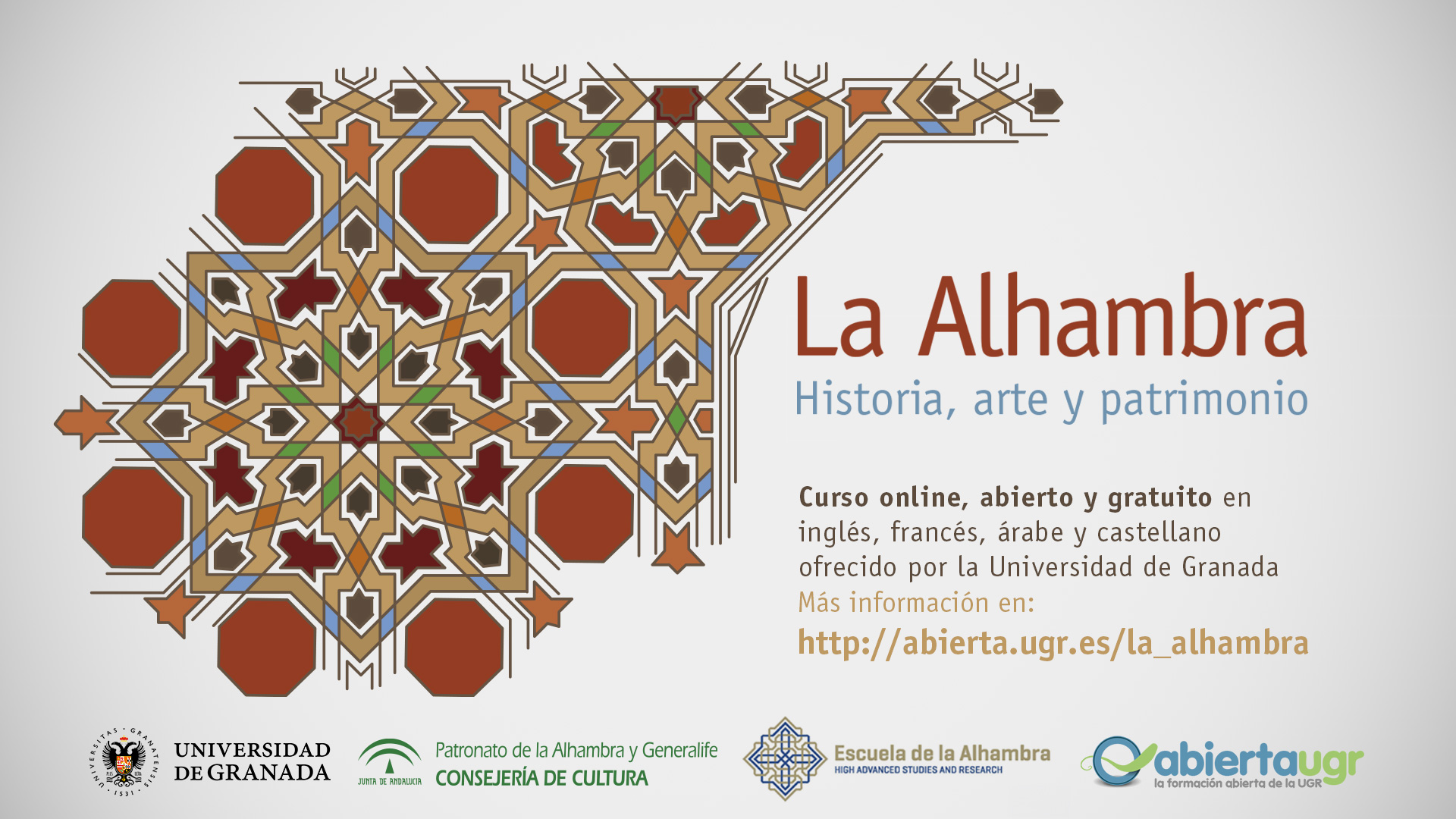 La Universidad de Granada ofrece diversos módulos para conocer la historia, estructura y estética de la Alhambra