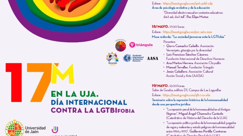 La UJA programa diversas actividades para conmemorar el Día Internacional contra la LGTBIFobia