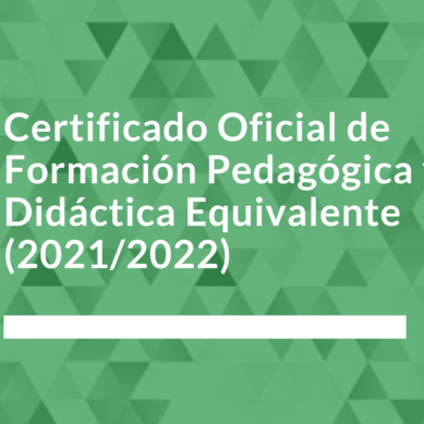 La UNIA lanza una nueva edición del Certificado Oficial de Formación Pedagógica y Didáctica Equivalente