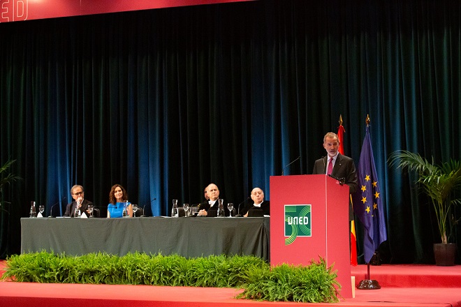 Felipe VI inaugura el curso universitario 2022/2023 en la UNED