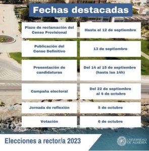 Fechas clave de las Elecciones UAL 2023
